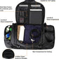 Duffle Backpack Convertible Travel Weekender Gym Bag Black 65L