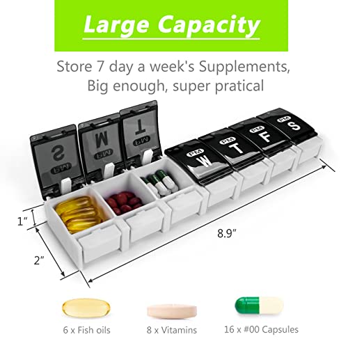 Extra Large Weekly Pill Organizer 2 Times a Day