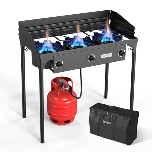 3 Burner Propane Gas Stove with Carrying Bag