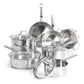 Stainless Steel Pots and Pans Set 11 Piece