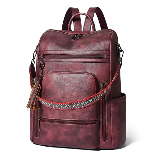 Vegan Leather Laptop Backpack for Women 15.6 inch Work Backpack Fashion Travel Backpack Purse for Business College