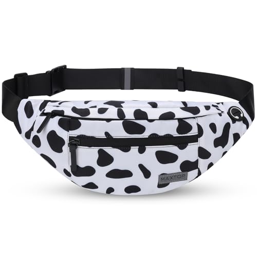 Large Cow Print Crossbody Bags for Women Cute Fanny Pack Belt Bag
