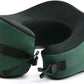 C CUSHION LAB Travel Pillow, Award-Winning Patented Ergonomic Design for Chin & Neck Support Memory Foam Neck Pillow, Compact Airplane Pillow for Traveling, Flight, Car (Hunter Green, Large)