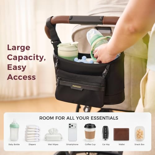 Slim Stroller Organizer with 2 Insulated Cup Holders