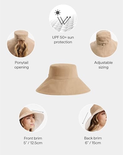 Women's Ultra Wide Cotton Linen Hat UPF 50+