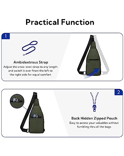 Medium Crossbody Sling Backpack Anti Theft Backpack for Traveling Chest Shoulder Bag