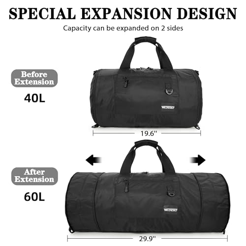 Gym Bags for Men & Expandable Canvas Duffle Bag