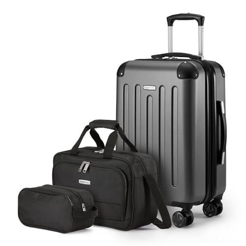 3 Piece Luggage Set with Spinner Wheels (3 Count)