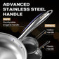 11-Piece Tri-Ply Stainless Steel Pots and Pans Set, 18/10 Stainless Steel Cookware Set with Steamer Insert, Induction Kitchen Cookware Sets with Cool Ergonomic Handles, Dishwasher, Oven Safe (11 Count)