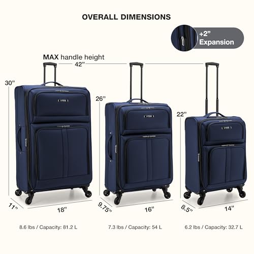 Anzio Softside Expandable Luggage with Spinner Wheels (2 Piece)