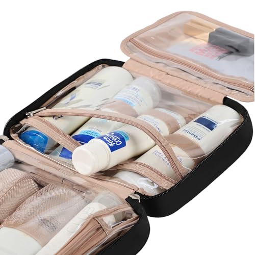 Travel Toiletry Bag for Women Hanging Organizer Makeup Case Pockets