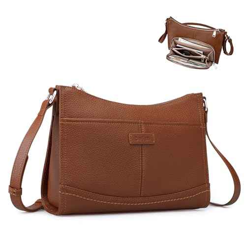 Real Leather Crossbody Bags for Women Travel Wallet Leather Purse