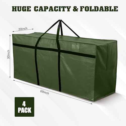4 Pcs 176 Gallon Extra Large Moving Bags Heavy Duty Storage Bag (4 Count)