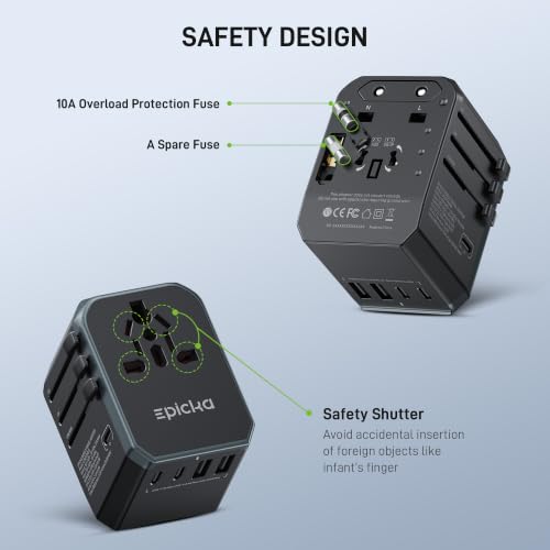 Universal Travel Adapter with 1AC