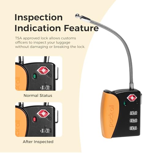 TSA Approved Travel Luggage Locks (4 Count)