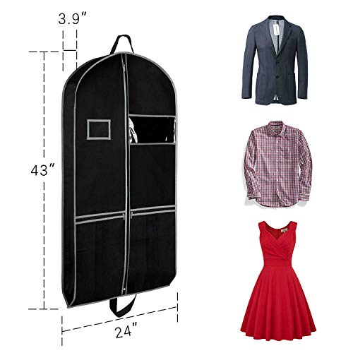 Garment Bag Suit Bags for Travel Dress Suit Cover for Storage 43 in