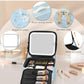 Travel Makeup Bag with LED Mirror for Women Girls