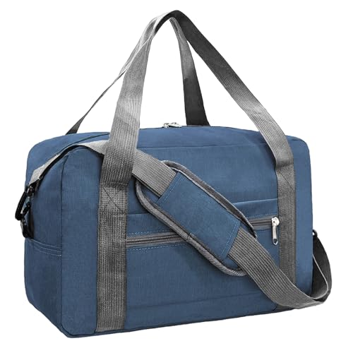 Foldable Carry on Luggage Bag 22x14x9 Personal Item Bag for Airplanes Travel Duffel Bag for Women and Men