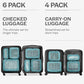 Compression Packing Cubes for Travel (6 Count)