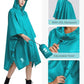 Hooded Rain Poncho Waterproof Raincoat Jacket for Men Women Adults