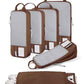 6 Set Compression Packing Cubes for Travel (6 Count)