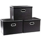 Large Foldable Storage Bins with Lids [3 (3 Count)