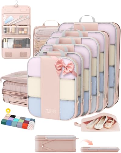 10 Set Compression Packing Cubes for Travel Gifts Mom Women (10 Count)