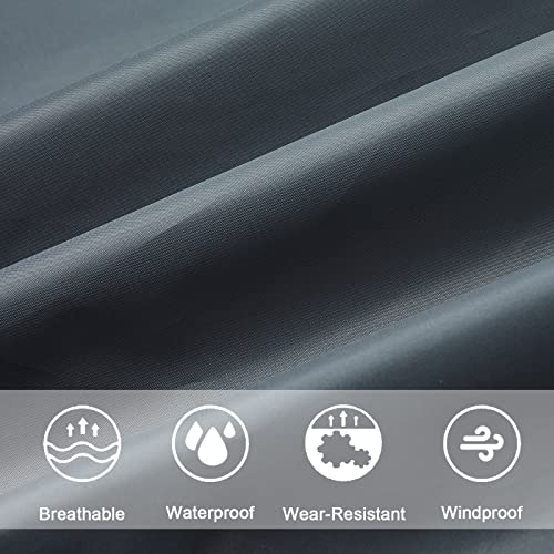 Adults Rain Poncho Waterproof Raincoat Women Gradient Hood with Pocket
