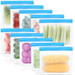 10 Pack Reusable Silicone Food Storage Bags (10 Count)