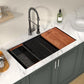 33 Inch Matte Black Double Bowl Kitchen Sinks