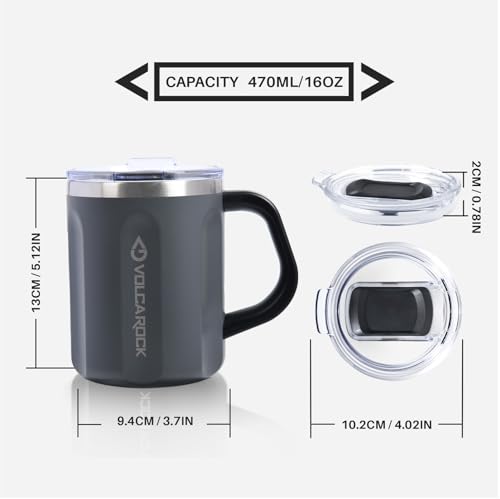 Stainless Steel Coffee Mug Cup with Handle