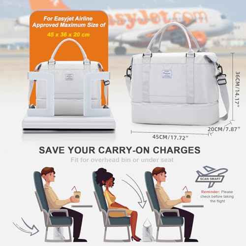 Spirit Airlines Personal Item Bag 18x14x8 Foldie Travel Duffel Bag Expandable Gym Sport Tote Foldable Carry On Overnight Waterproof Weekender Luggage Weekend Bags Airplanes Eessentials Women Men