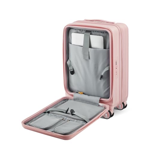 4 Piece Expandable Hardshell Pink Luggage Sets with Spinner Wheels (3 Count)