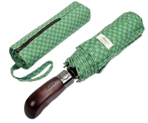 Folding Umbrella Real Wood Handle Pimlico Juniper Green