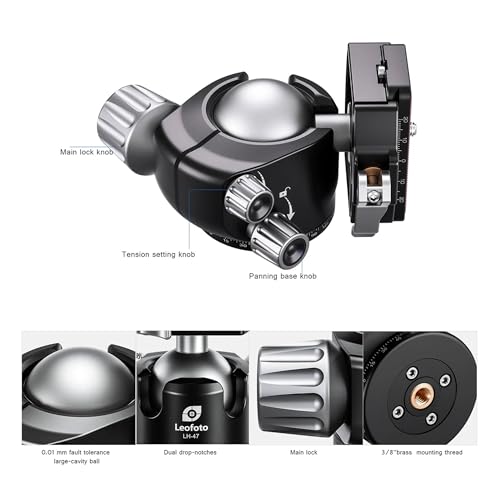 63.9" Video Carbon Fiber Tripod Ball Head 5 Leg LS