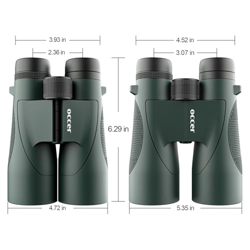 12x50 Binoculars for Adults High Powered for Bird Watching Green