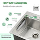 Kitchen Sink 21 x 20 x 10 Drop in Kitchen Sink 16 Gauge Stainless Steel Kitchen Sinks Single Bowl Workstation Sink with Cutting Board