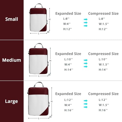 9 Set Compression Packing Cubes for Travel (9 Count)