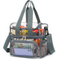 Clear Bag Double Decker for Stadium Events With Shoulder Strap for Women (Clear#Grey)