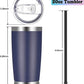 20oz Tumbler with Lid and Straw Stainless Steel Tumbler Cup Bulk Vacuum Insulated Double Wall Travel Coffee Mug Powder Coated Coffee Cup (12 Count)