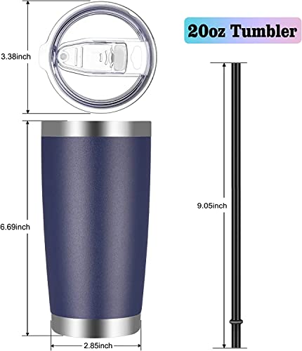 20oz Tumbler with Lid and Straw Stainless Steel Tumbler Cup Vacuum Insulated Double Wall Travel Coffee Mug Powder Coated Coffee Cup