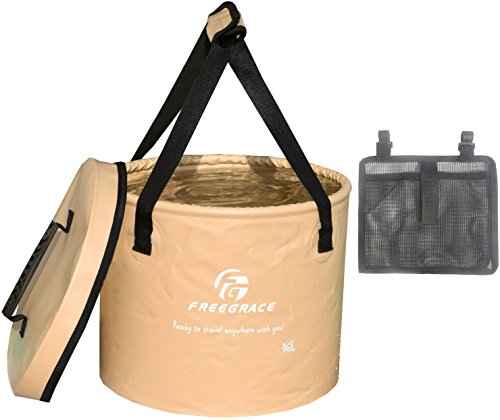 Collapsible Bucket with Mesh Tool Pocket
