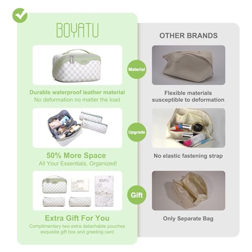 Travel Makeup Bag Organizer Cosmetic Bag (3 Count)