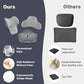 Car Seat Cushion and Lumbar Support with Headrest Pillow Memory Foam Ergonomic Back Support Driving Seat Cushion Neck Head Pillow