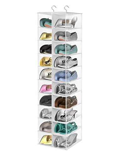 20 Section Hanging Shoe Organizer for Closet