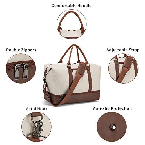 Leather Travel Bag with Shoe Pouch