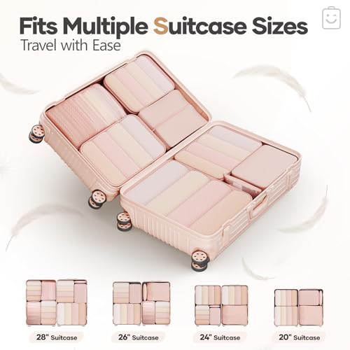 8 Set Compression Packing Cubes for Travel Essentials (8 Count)