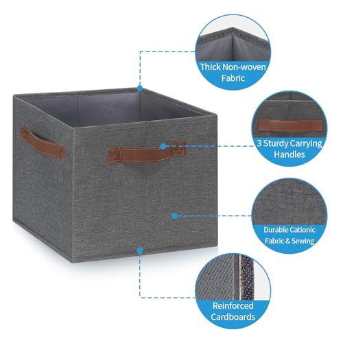 Large Fabric Storage Bins with 3 Handles