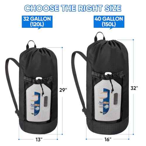 2PK 120L Laundry Bag Backpack (2 Count)