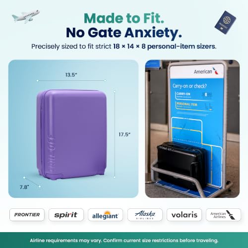 TAKE OFF 18 Inch Personal Item Suitcase Removable Wheels Underseat Bag